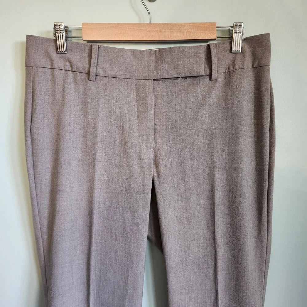 Ann Taylor Pants 8 Taupe Women's SignatureFit Trouser Leg Office Career NEW - Picture 2 of 9